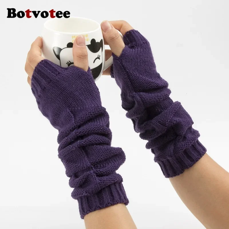 Botvotee Y2k Aquecedores de Br - Fingerless Glove Knit avaliação e preço